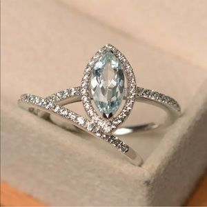925 engagement bridal ring set